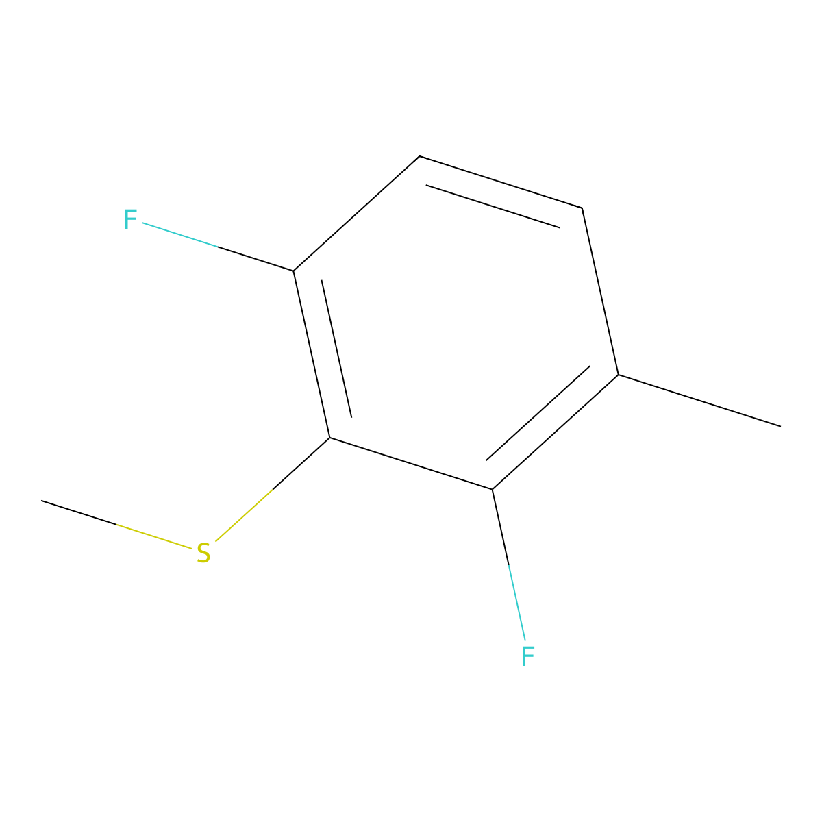 (2,6-Difluoro-3-methylphenyl)(methyl)sulfane molecular structure, CAS 1804515-72-7