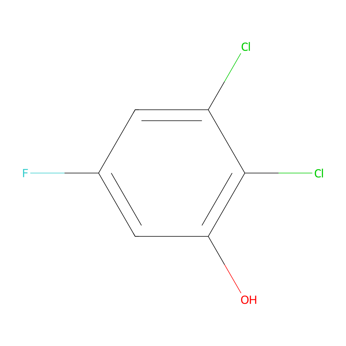 2,3-Dichloro-5-fluorophenol molecular structure, CAS 1804515-85-2