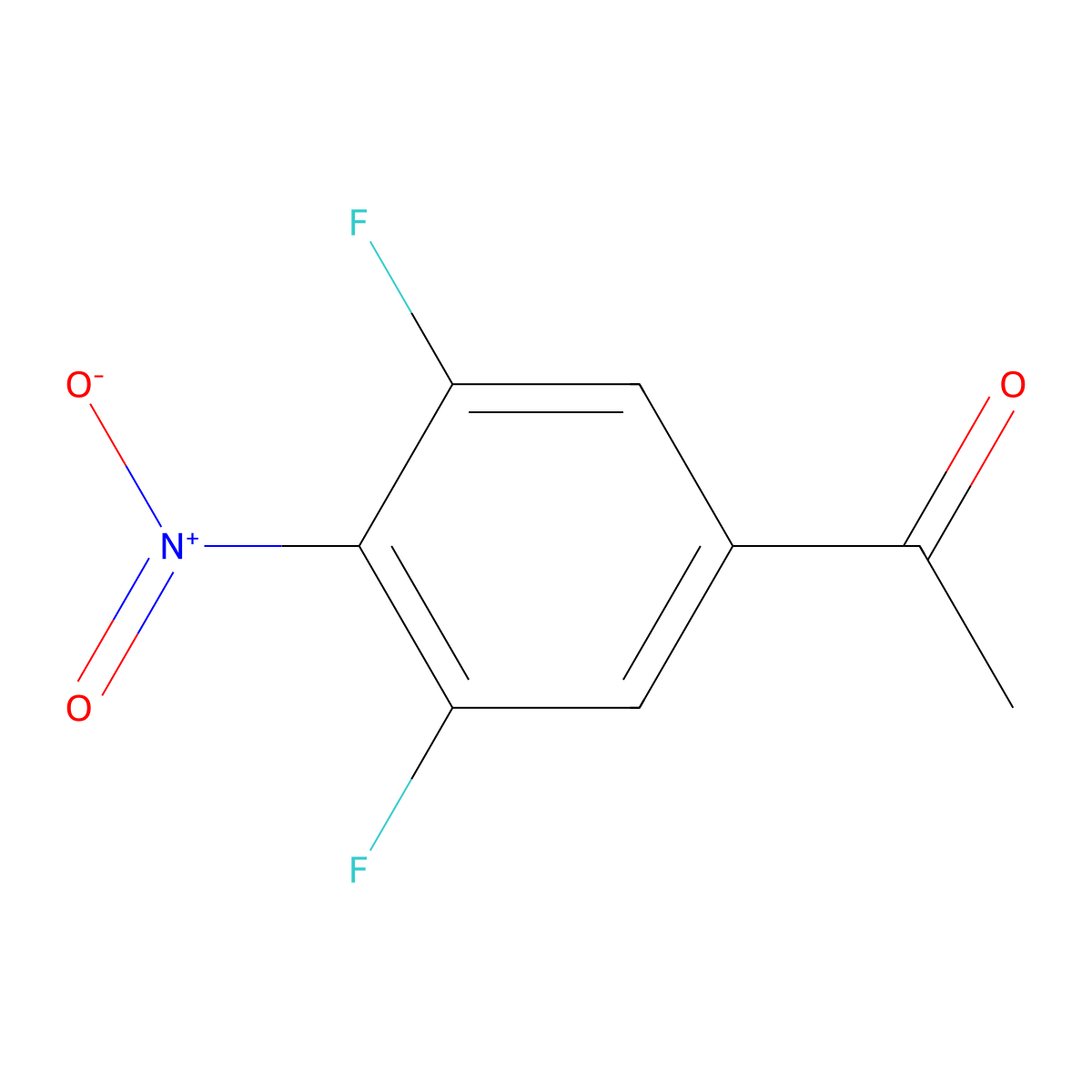 1-(3,5-Difluoro-4-nitrophenyl)ethanone molecular structure, CAS 1804515-90-9