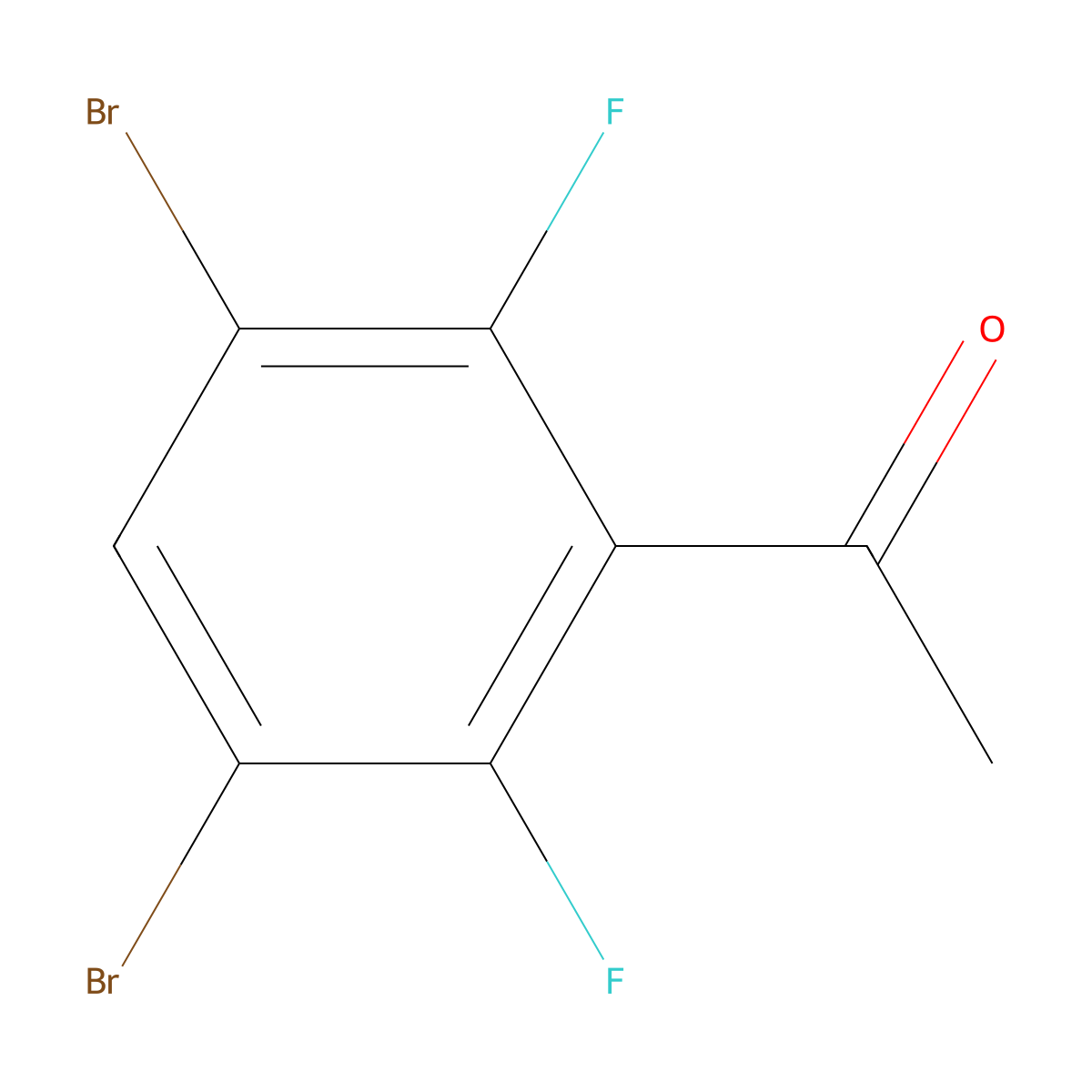 1-(3,5-Dibromo-2,6-difluorophenyl)ethanone molecular structure, CAS 1804517-05-2