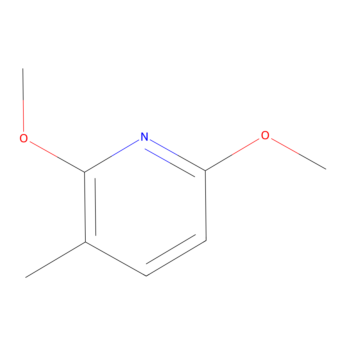 2,6-Dimethoxy-3-methylpyridine molecular structure, CAS 1804518-01-1