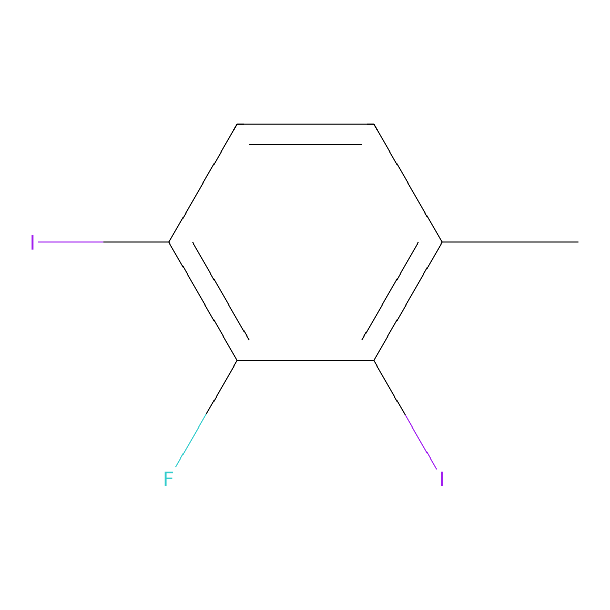 2-Fluoro-1,3-diiodo-4-methylbenzene molecular structure, CAS 1804519-05-8