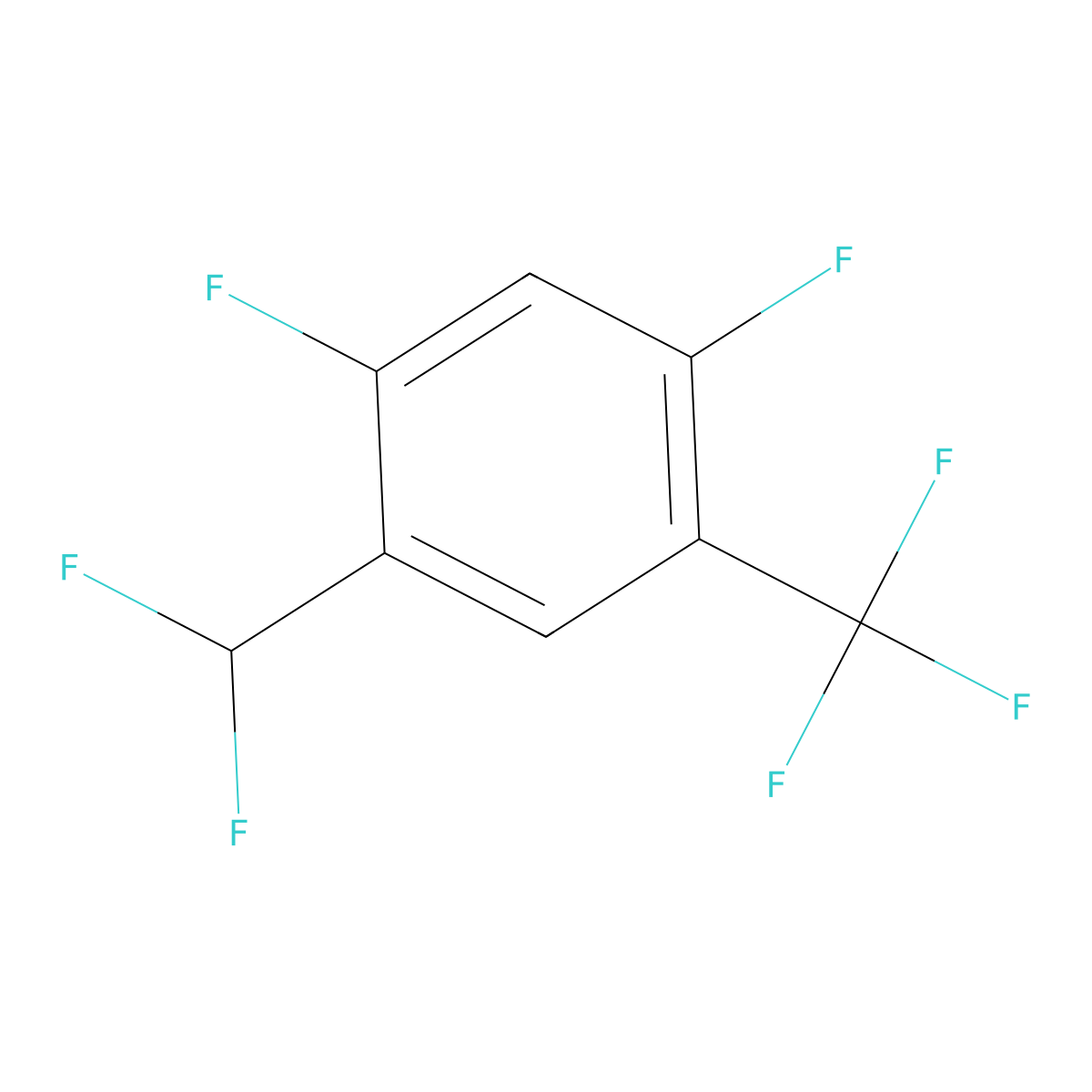 2,4-Difluoro-5-(trifluoromethyl)benzodifluoride molecular structure, CAS 1804519-36-5