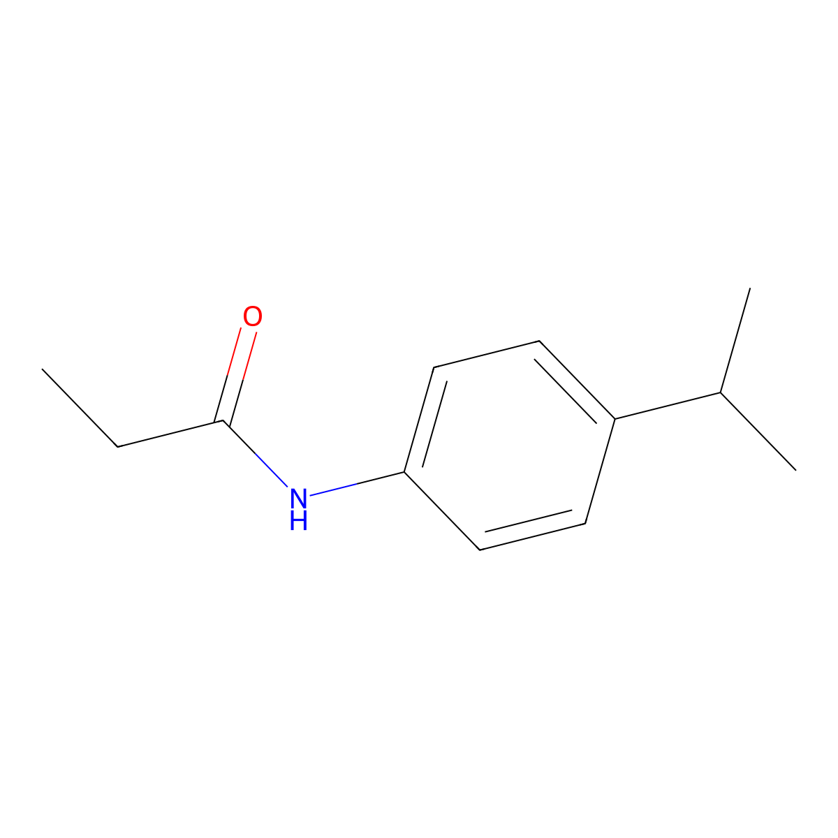 N-(4-propan-2-ylphenyl)propanamide molecular structure, CAS 18046-12-3