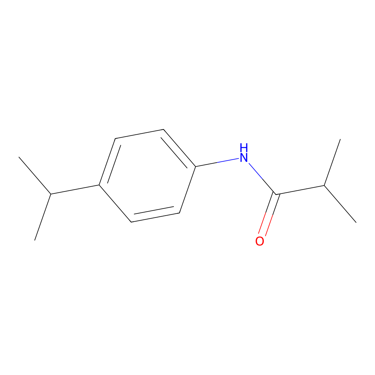 N-(4-isopropylphenyl)-2-methylpropanamide molecular structure, CAS 18046-14-5