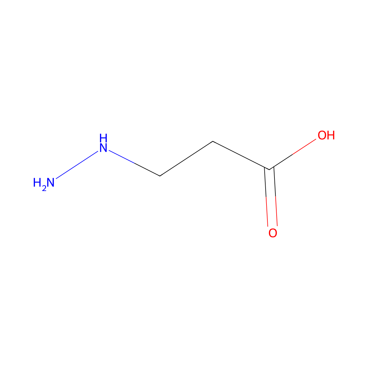 3-Hydrazinopropionic acid molecular structure, CAS 18046-19-0
