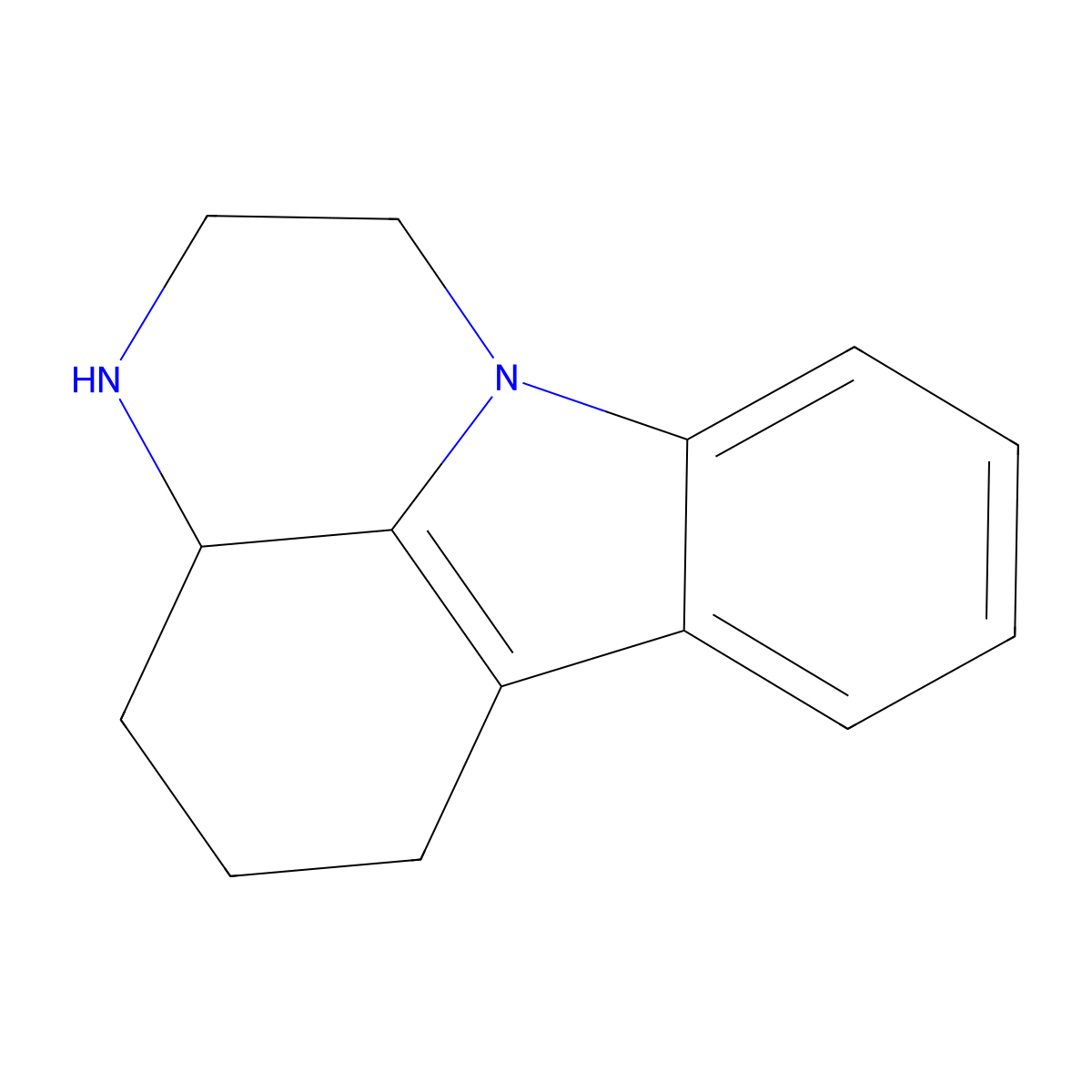 2,3,3a,4,5,6-Hexahydro-1H-pyrazino[3,2,1-jk]carbazole molecular structure, CAS 18046-23-6