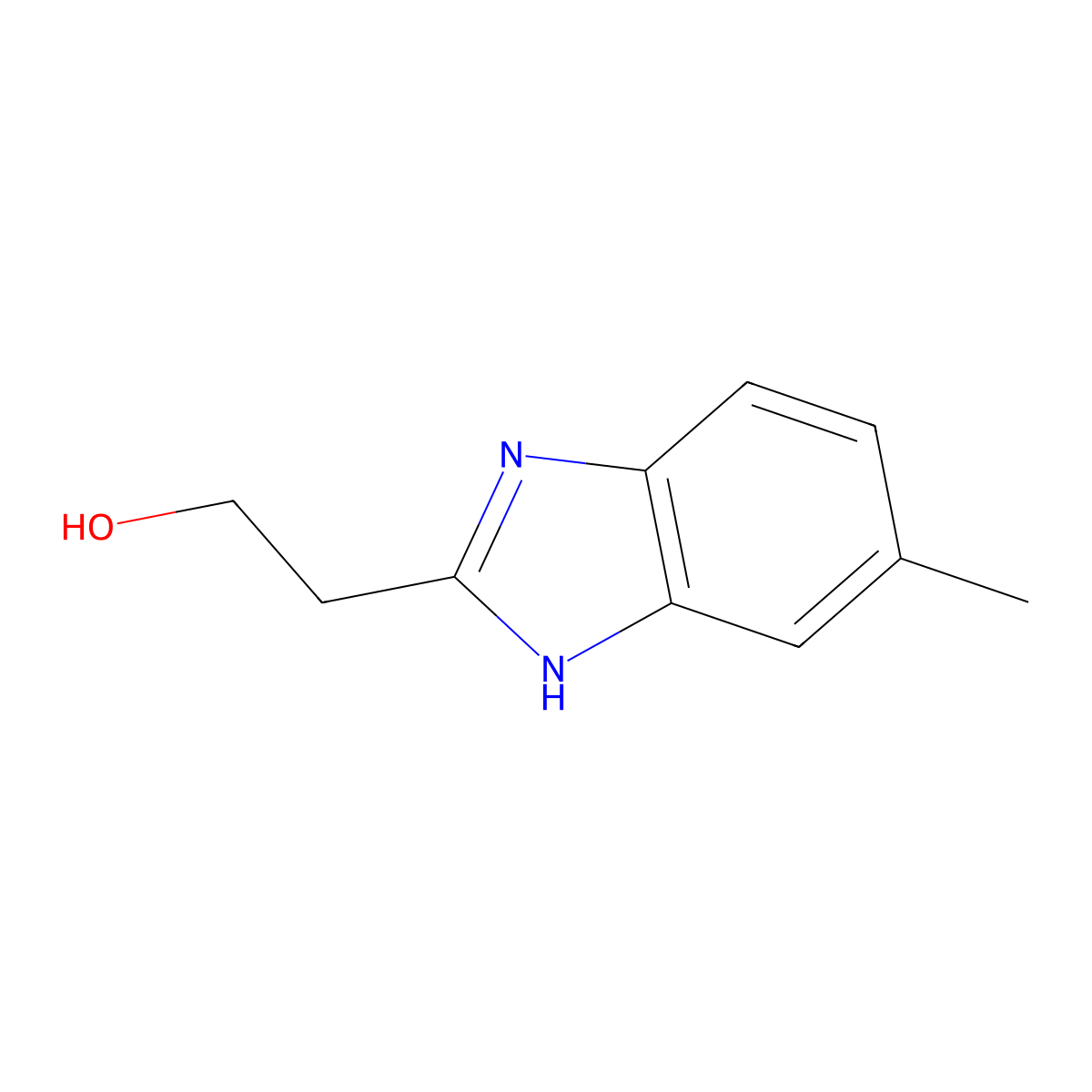 2-(6-methyl-1H-benzimidazol-2-yl)ethanol molecular structure, CAS 18046-41-8