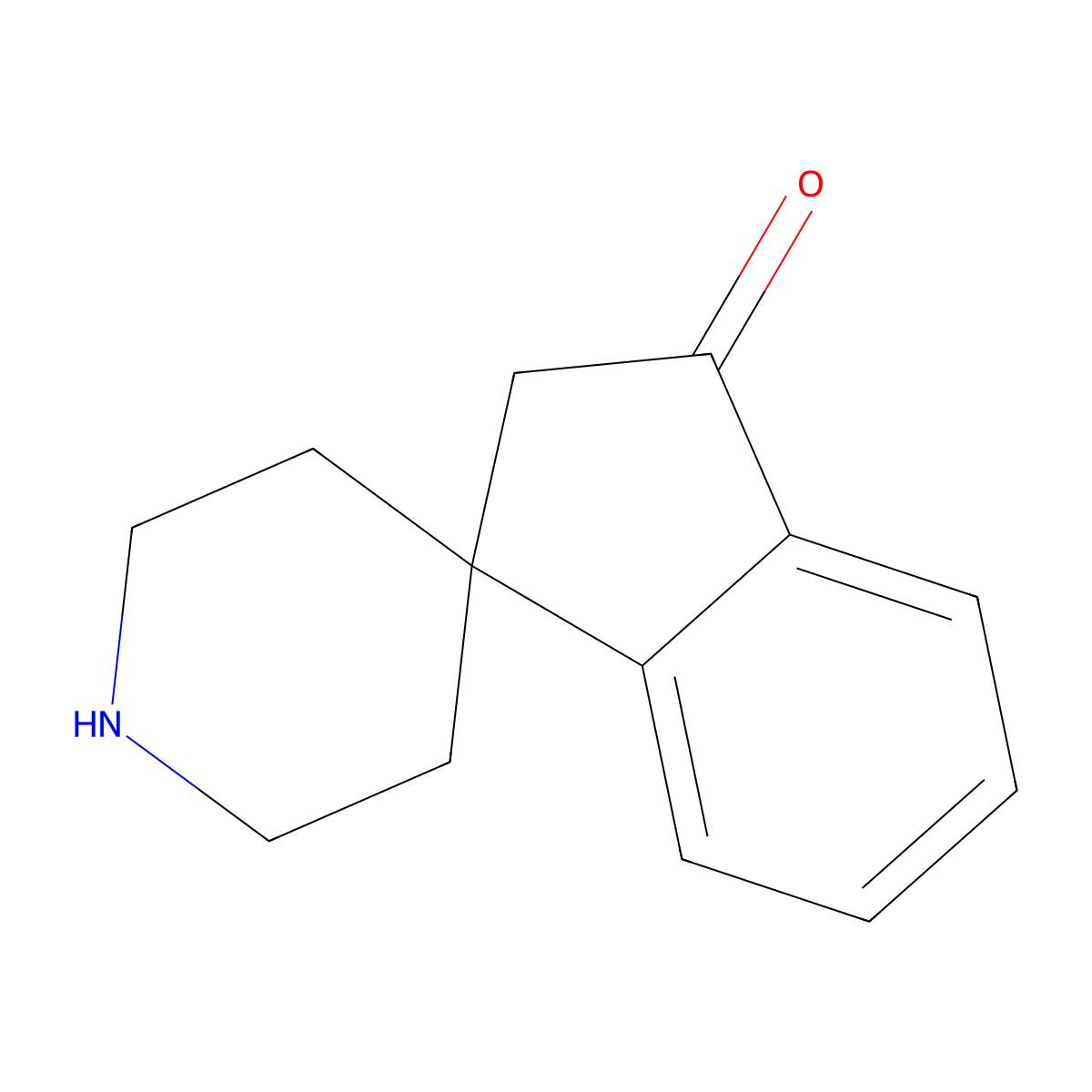 spiro[indene-1,4'-piperidin]-3(2H)-one molecular structure, CAS 180465-55-8