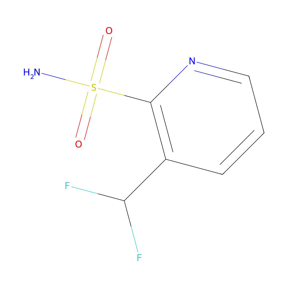 3-(Difluoromethyl)pyridine-2-sulfonamide molecular structure, CAS 1804653-35-7