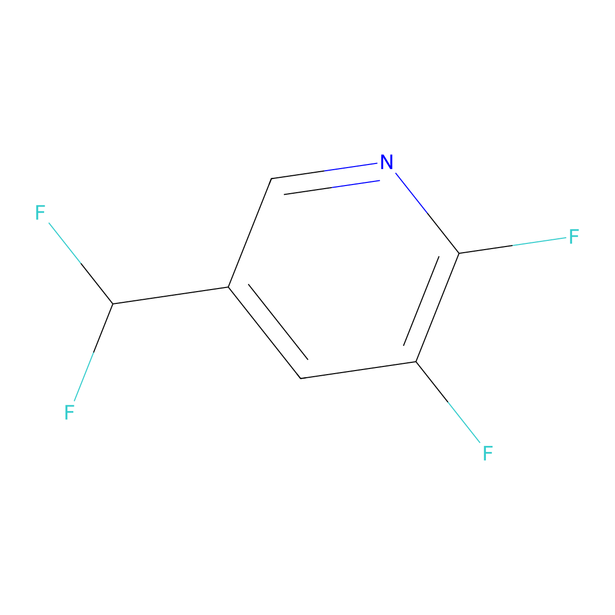 5-(Difluoromethyl)-2,3-difluoropyridine molecular structure, CAS 1804659-36-6