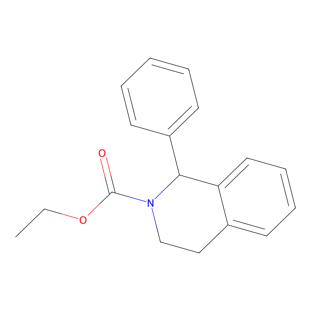 (R)-ethyl 1-phenyl-3,4-dihydroisoquinoline-2(1H)-carboxylate molecular structure, CAS 180468-41-1