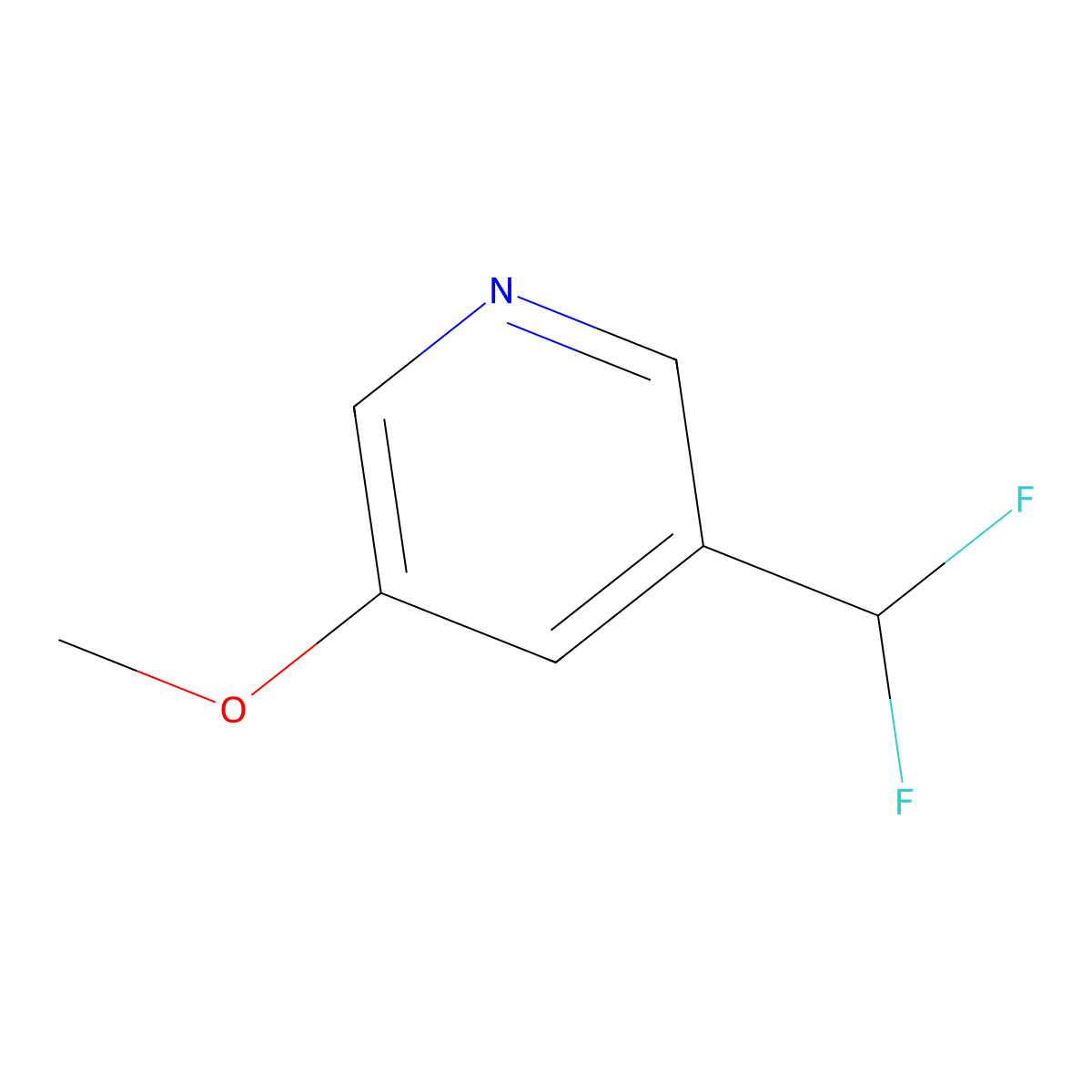 3-(Difluoromethyl)-5-methoxypyridine molecular structure, CAS 1804752-79-1