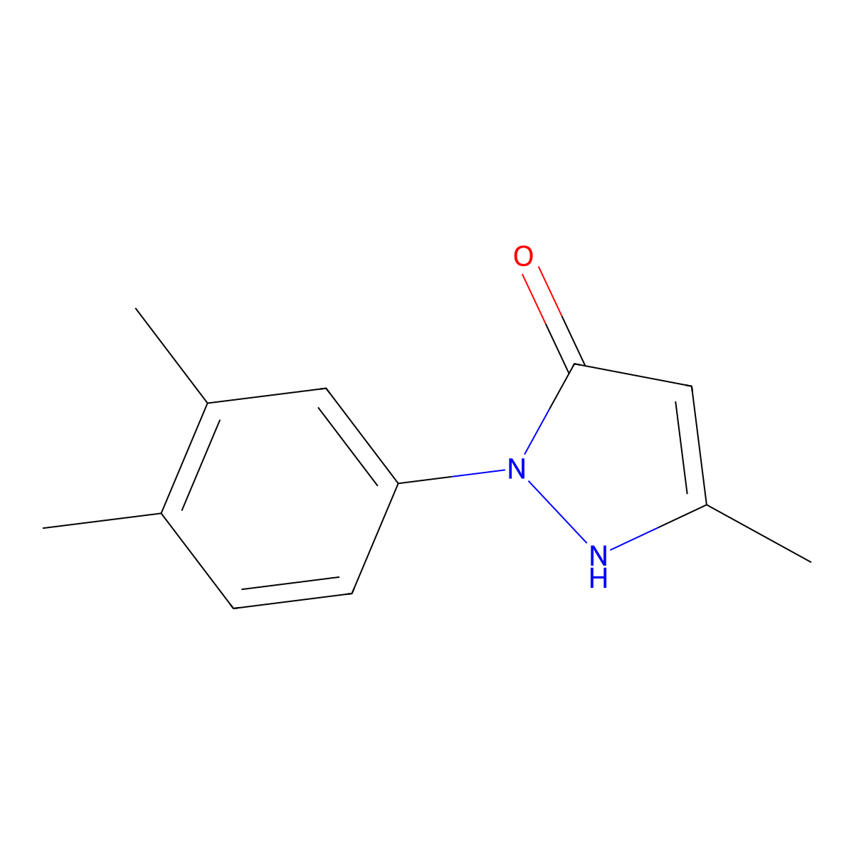1-(3,4-Dimethylphenyl)-3-methyl-3-pyrazolin-5-one molecular structure, CAS 18048-64-1