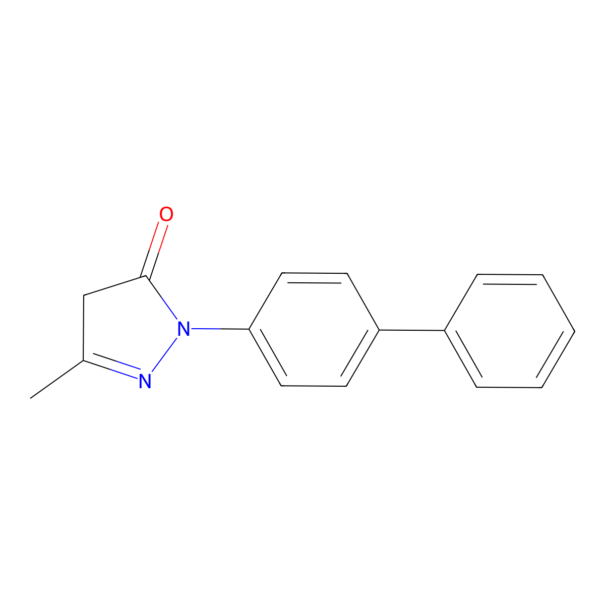 2-([1,1'-Biphenyl]-4-yl)-5-methyl-2,4-dihydro-3H-pyrazol-3-one molecular structure, CAS 18048-66-3