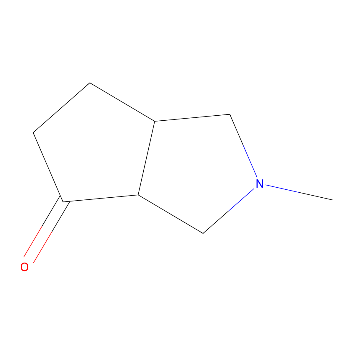 rac-(3aR,6aS)-2-methyl-octahydrocyclopenta[c]pyrrol-4-one molecular structure, CAS 180481-87-2