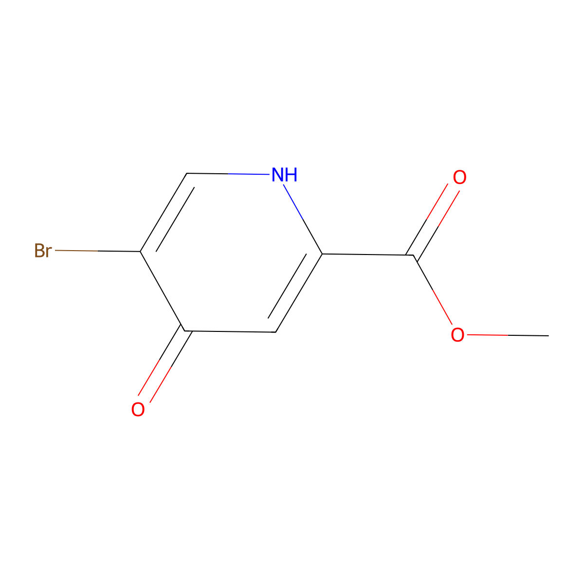 Methyl 5-bromo-4-hydroxypyridine-2-carboxylate molecular structure, CAS 1804847-26-4