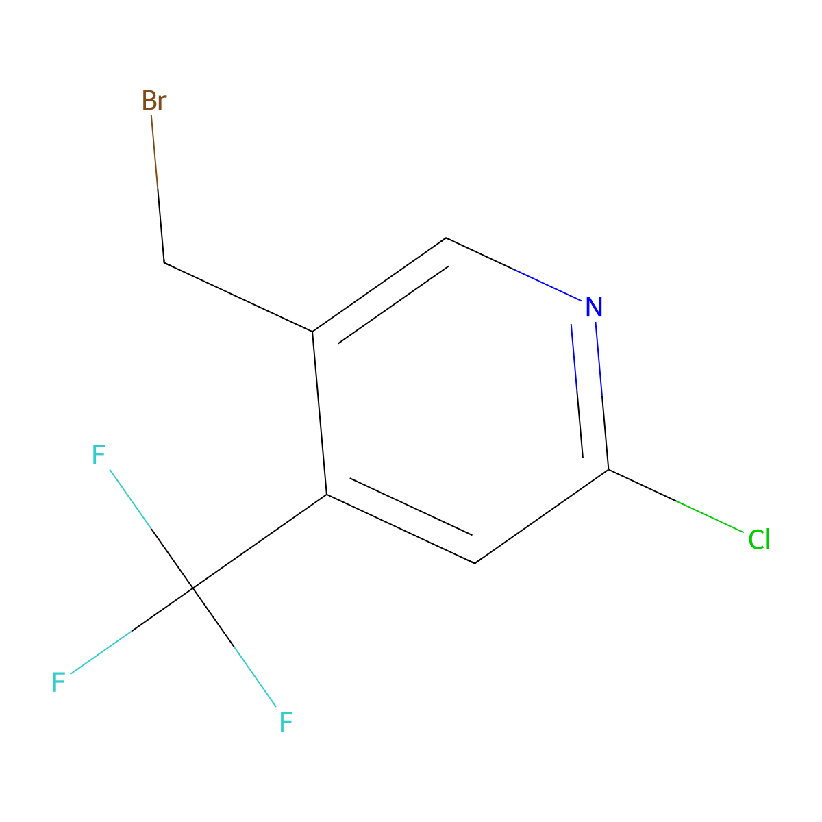 5-(Bromomethyl)-2-chloro-4-(trifluoromethyl)pyridine molecular structure, CAS 1804847-39-9