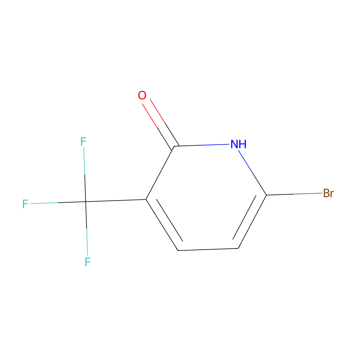 6-Bromo-3-(trifluoromethyl)pyridin-2(1H)-one molecular structure, CAS 1804847-56-0