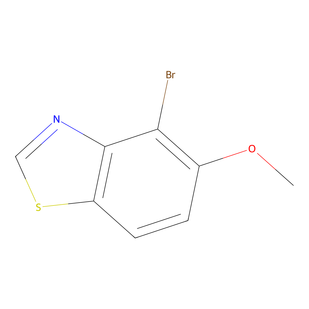 4-Bromo-5-methoxybenzo[d]thiazole molecular structure, CAS 1804848-19-8