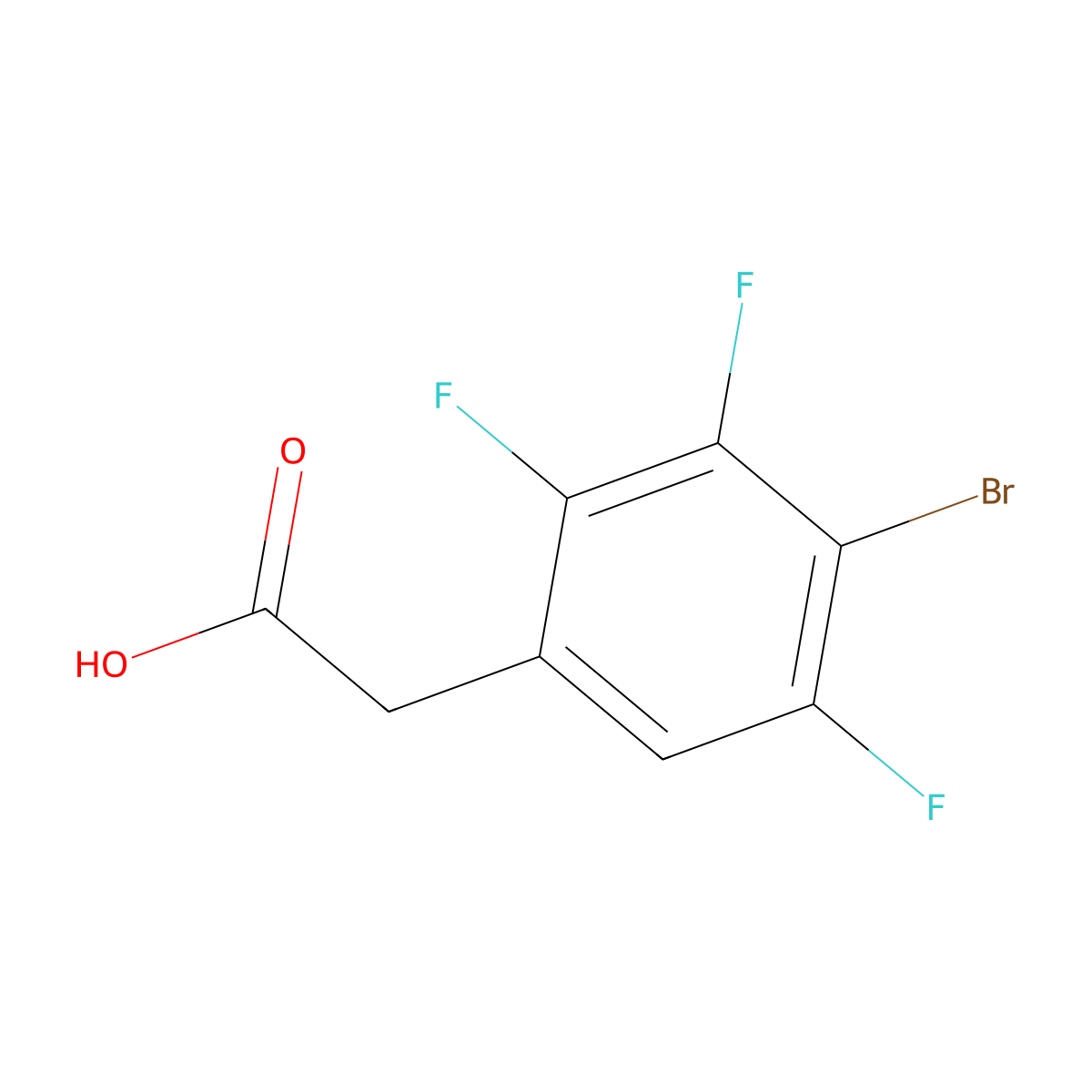 2-(4-Bromo-2,3,5-trifluorophenyl)acetic acid molecular structure, CAS 1804874-85-8