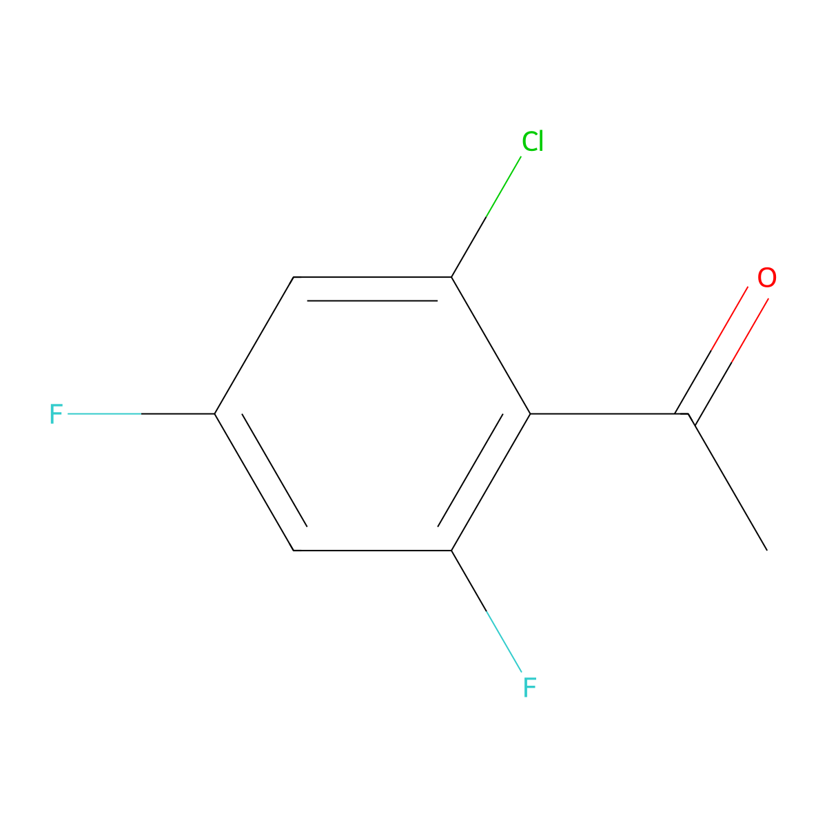 1-(2-Chloro-4,6-difluorophenyl)ethanone molecular structure, CAS 1804875-51-1