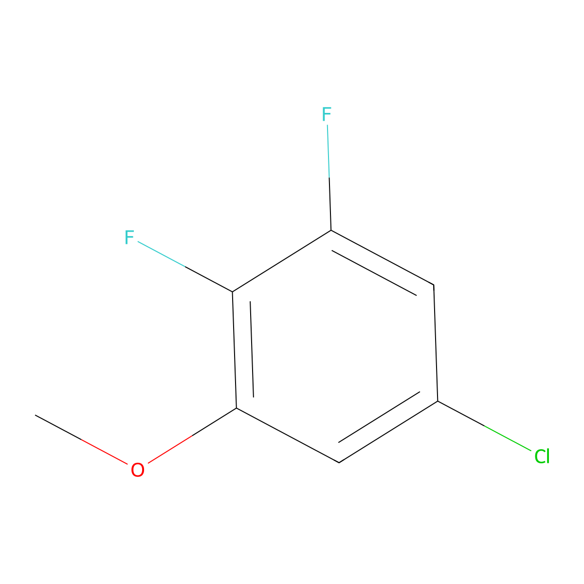 5-Chloro-1,2-difluoro-3-methoxybenzene molecular structure, CAS 1804875-58-8