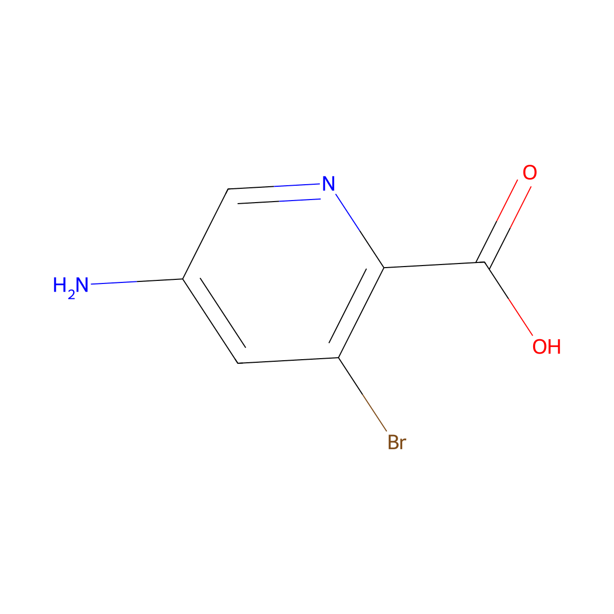 5-Amino-3-bromopicolinic acid molecular structure, CAS 1804877-31-3