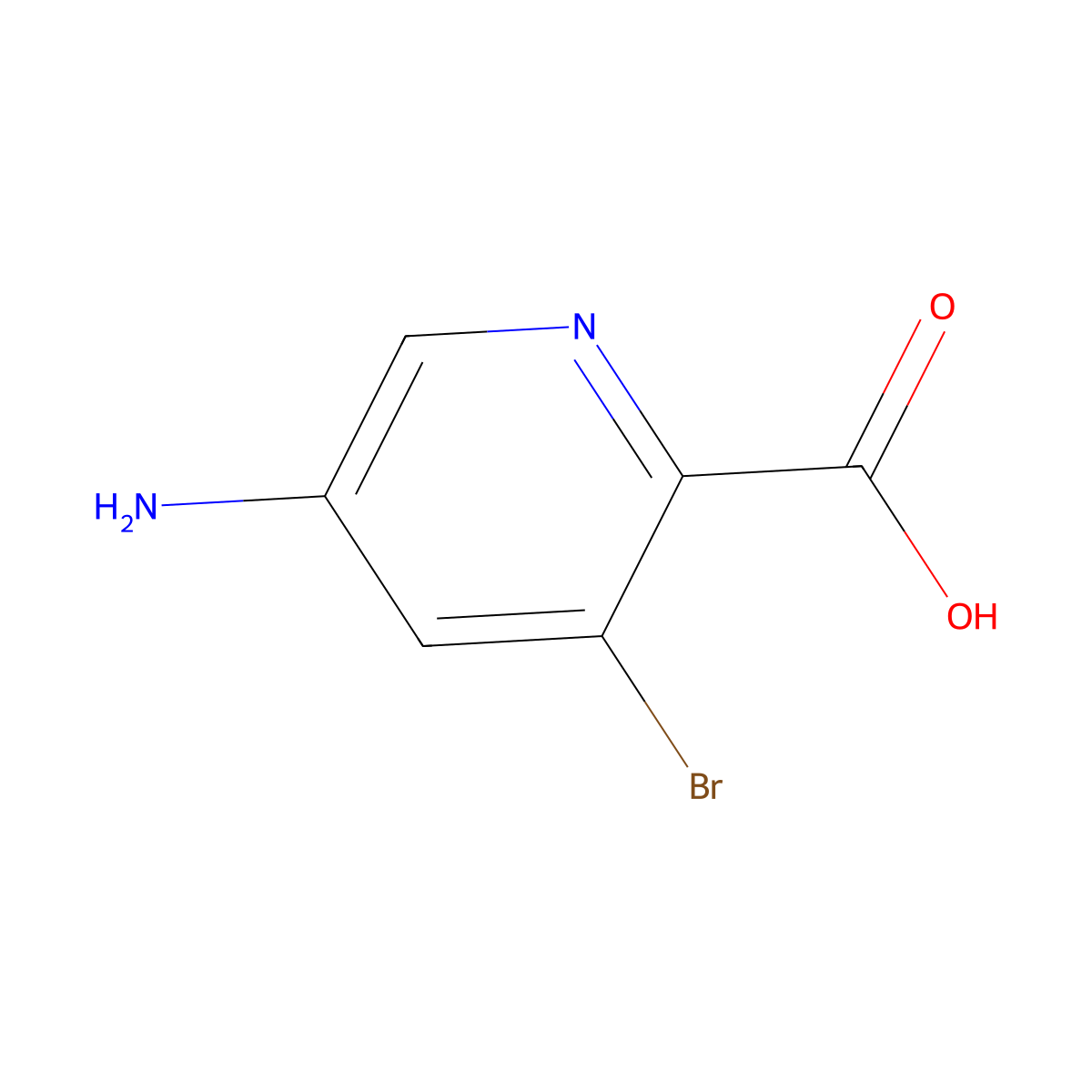 5-Amino-3-bromopicolinic acid molecular structure, CAS 1804877-31-3