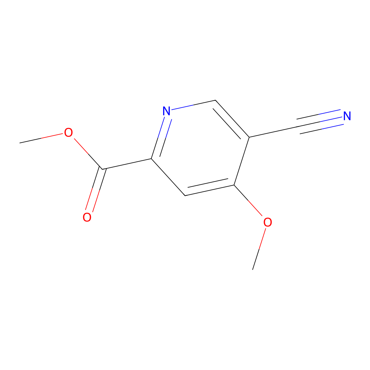 Methyl 5-cyano-4-methoxypicolinate molecular structure, CAS 1804878-83-8
