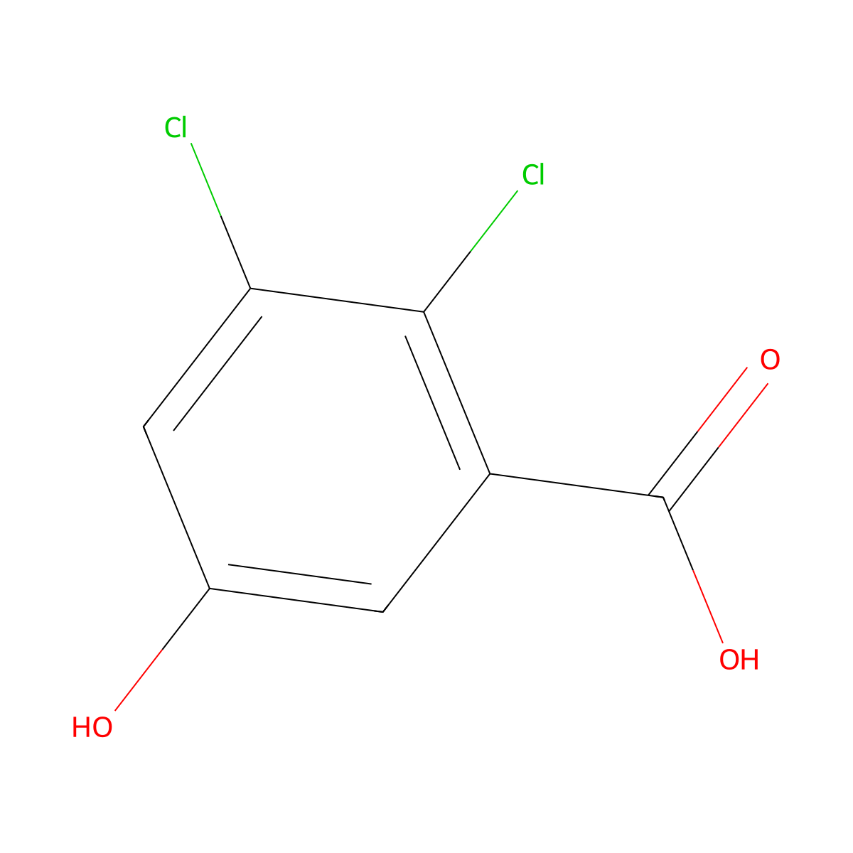 2,3-Dichloro-5-hydroxybenzoic acid molecular structure, CAS 1804882-03-8