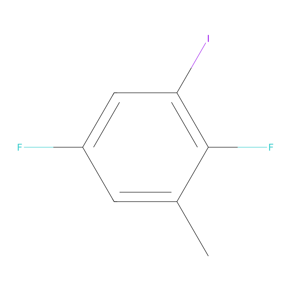 2,5-Difluoro-1-iodo-3-methylbenzene molecular structure, CAS 1804885-62-8