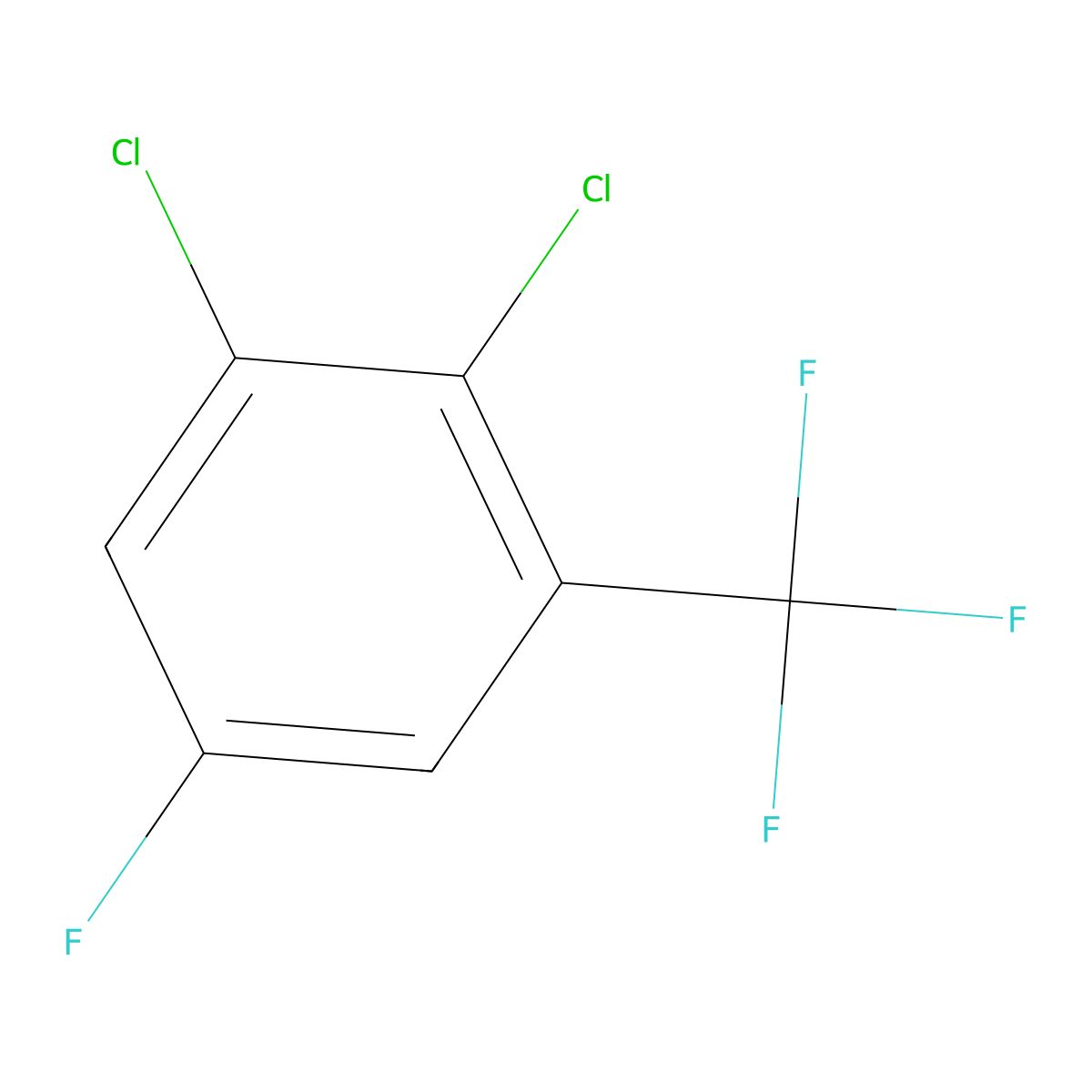 1,2-Dichloro-5-fluoro-3-(trifluoromethyl)benzene molecular structure, CAS 1804886-13-2