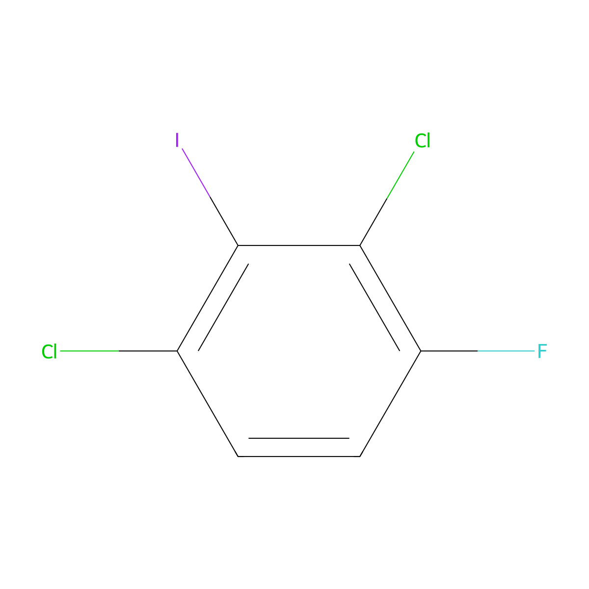 1,3-Dichloro-4-fluoro-2-iodobenzene molecular structure, CAS 1804886-60-9