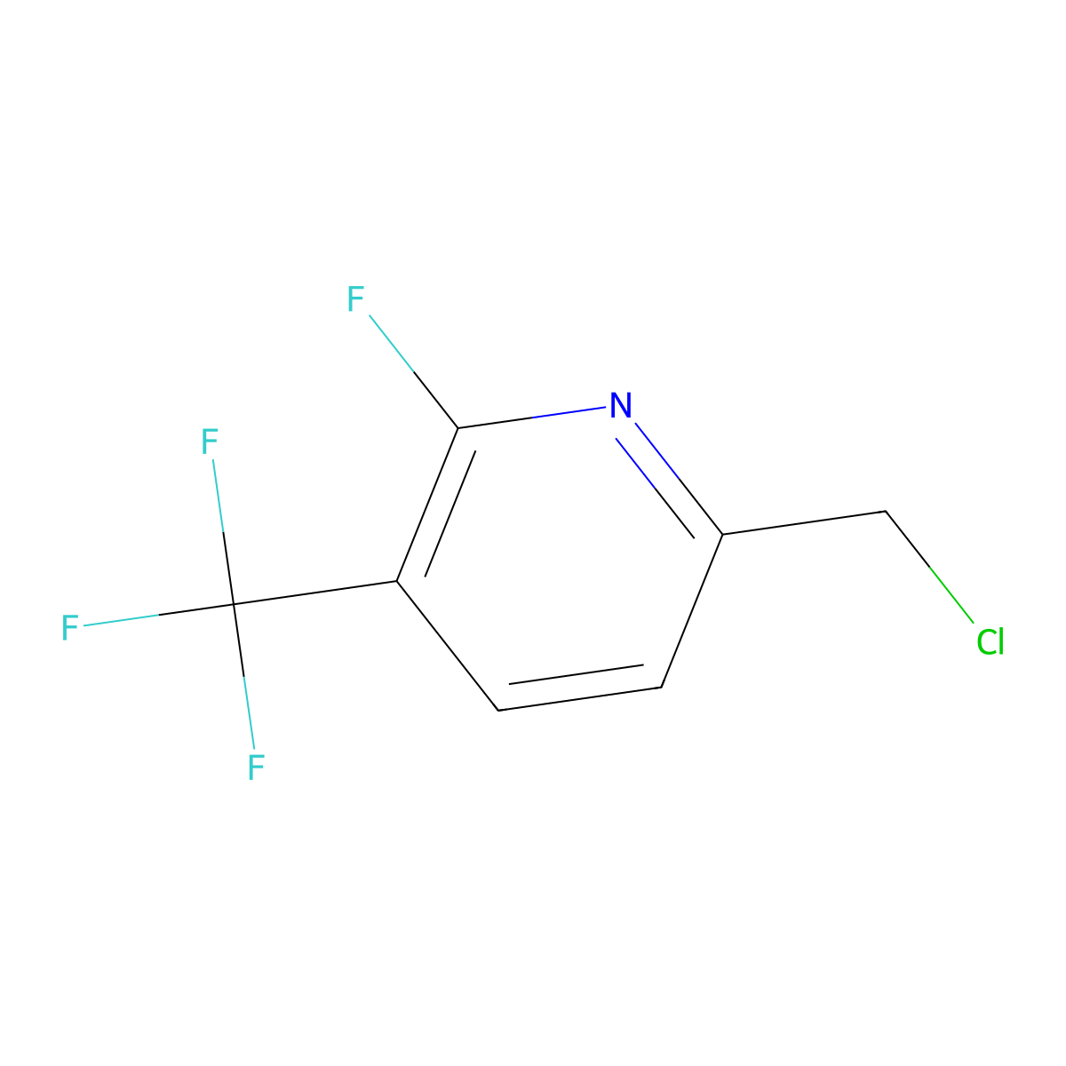 6-(Chloromethyl)-2-fluoro-3-(trifluoromethyl)pyridine molecular structure, CAS 1804888-32-1
