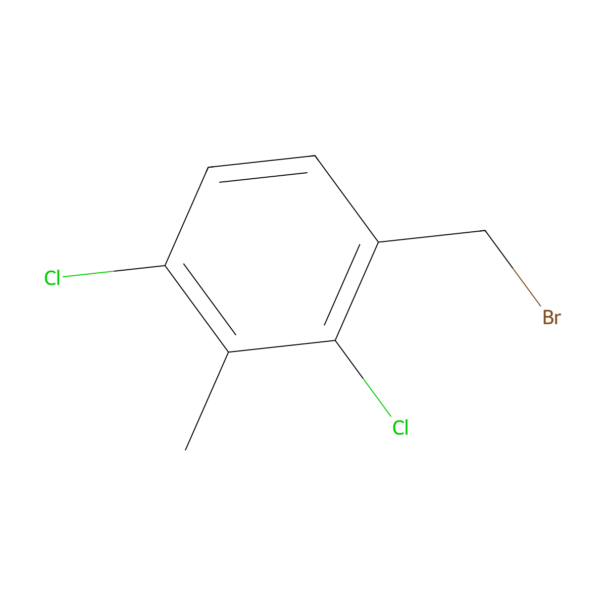 1-(Bromomethyl)-2,4-dichloro-3-methylbenzene molecular structure, CAS 1804896-58-9