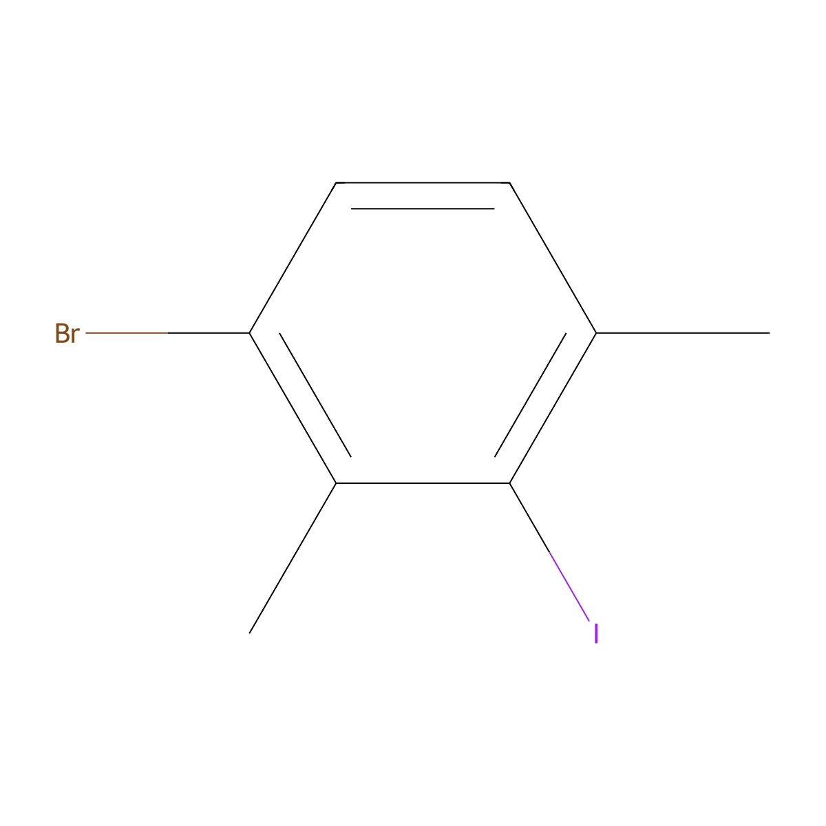 1-Bromo-3-iodo-2,4-dimethylbenzene molecular structure, CAS 1804896-87-4