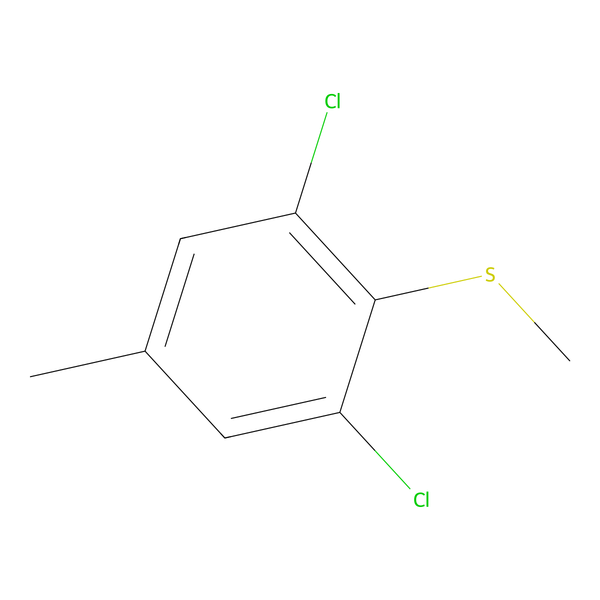 2,6-Dichloro-4-methylthioanisole molecular structure, CAS 1804896-96-5