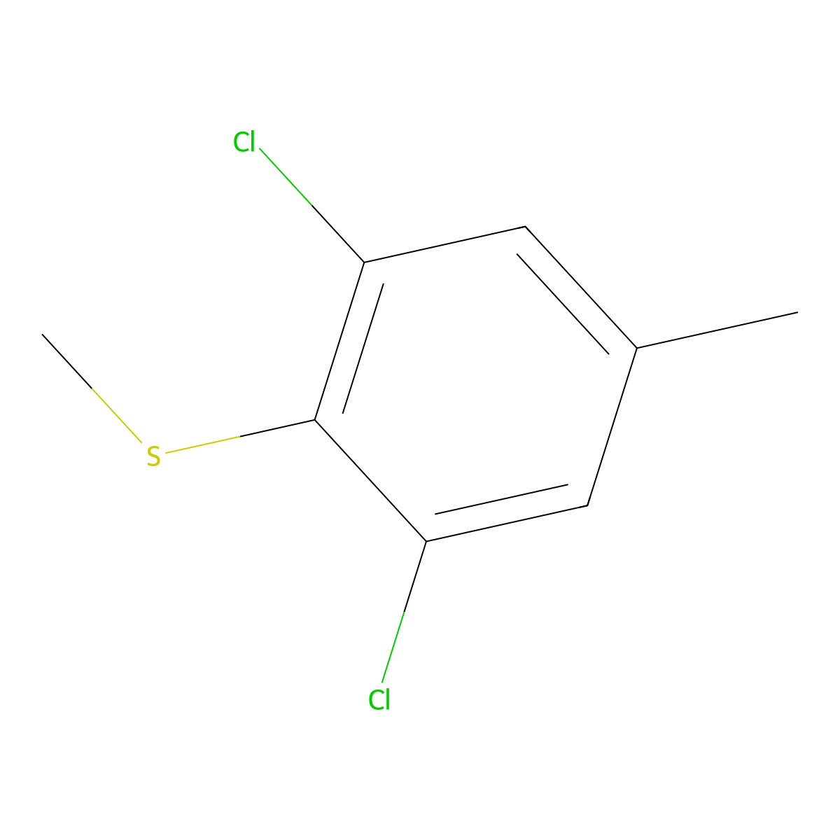 2,6-Dichloro-4-methylthioanisole molecular structure, CAS 1804896-96-5
