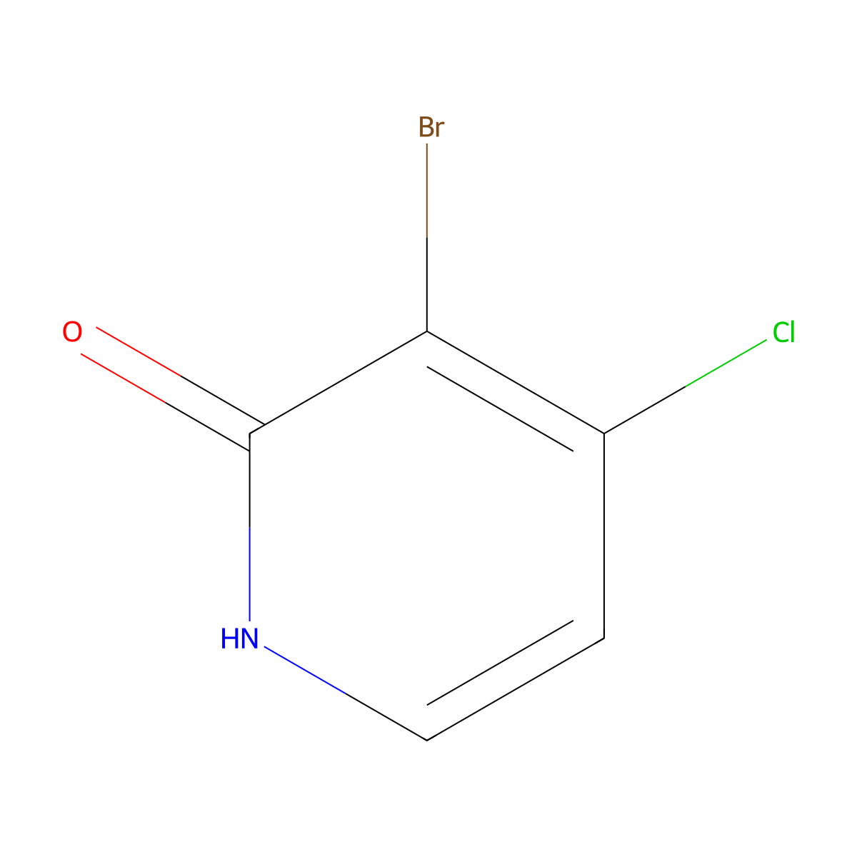 3-Bromo-4-chloropyridin-2-ol molecular structure, CAS 1804897-66-2