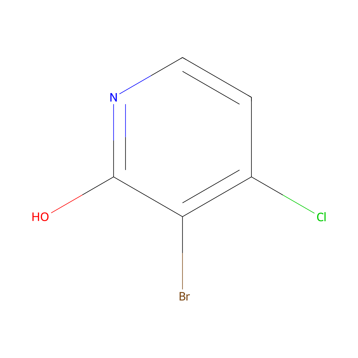 3-Bromo-4-chloropyridin-2-ol molecular structure, CAS 1804897-66-2
