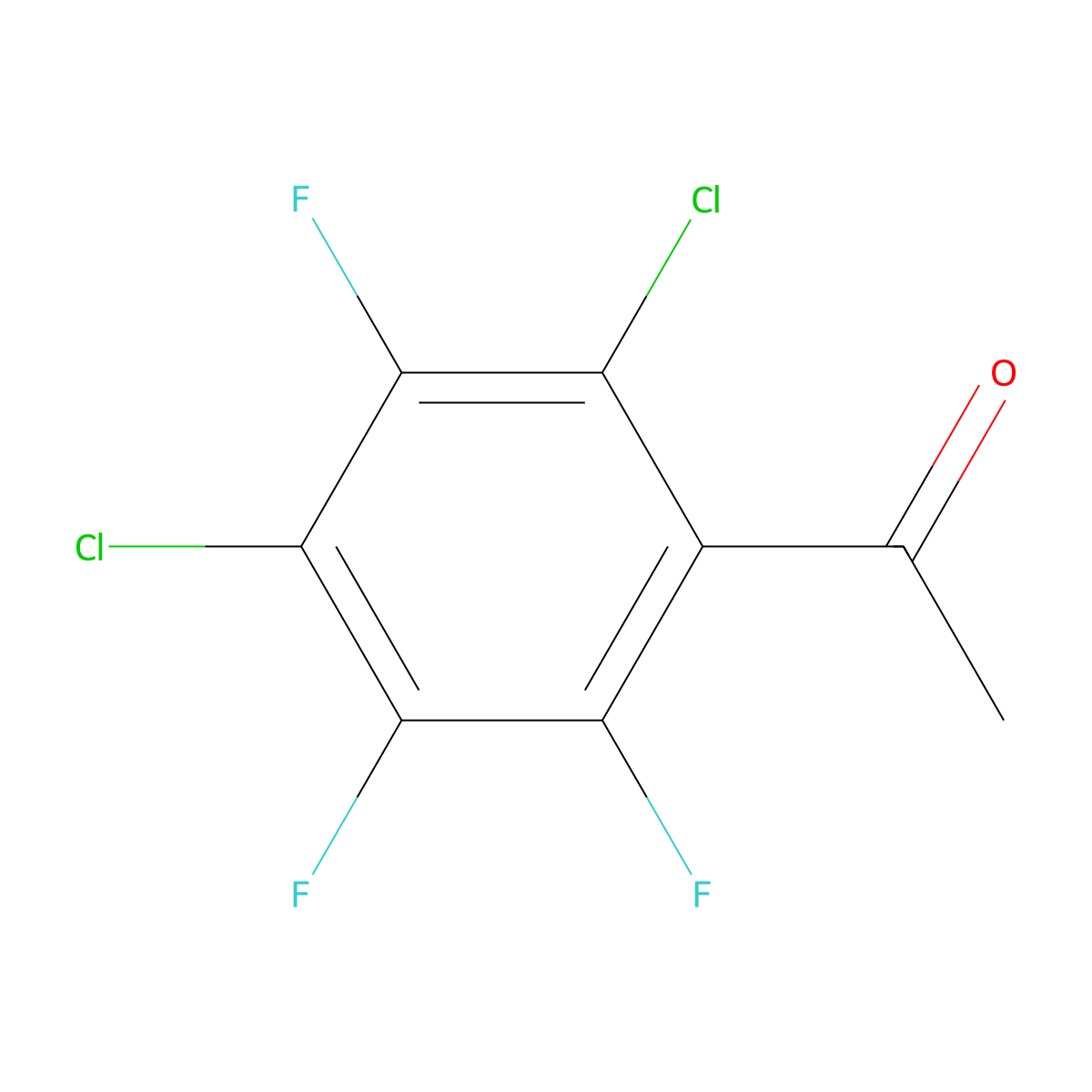 Ethanone, 1-(2,4-dichloro-3,5,6-trifluorophenyl)- molecular structure, CAS 1804906-25-9