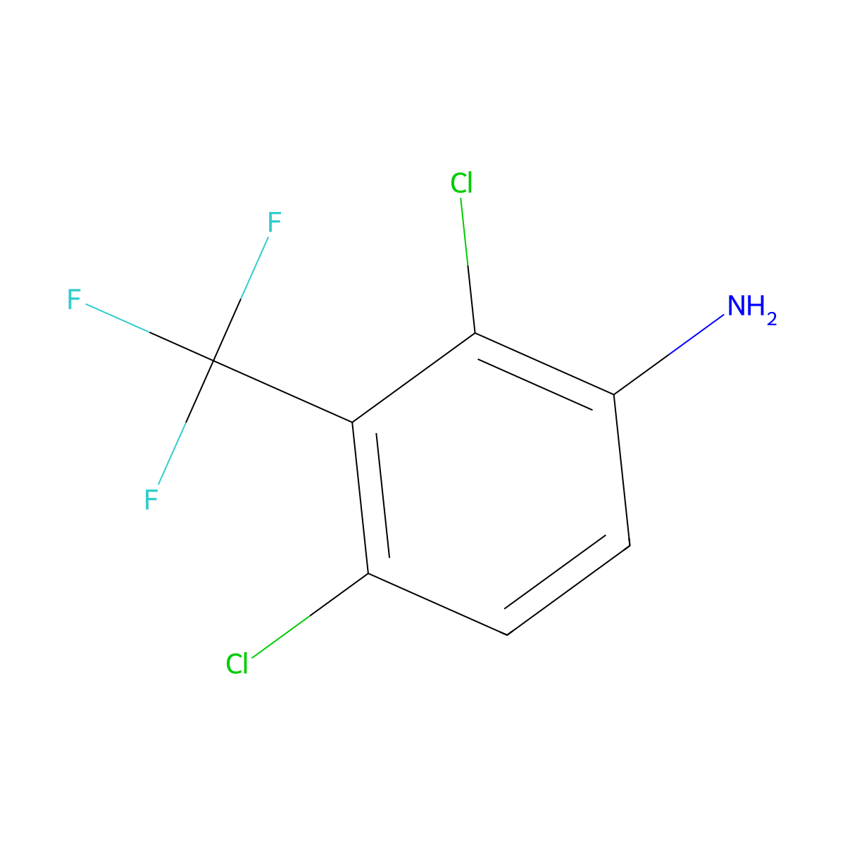 2,4-Dichloro-3-(trifluoromethyl)aniline molecular structure, CAS 1804908-04-0