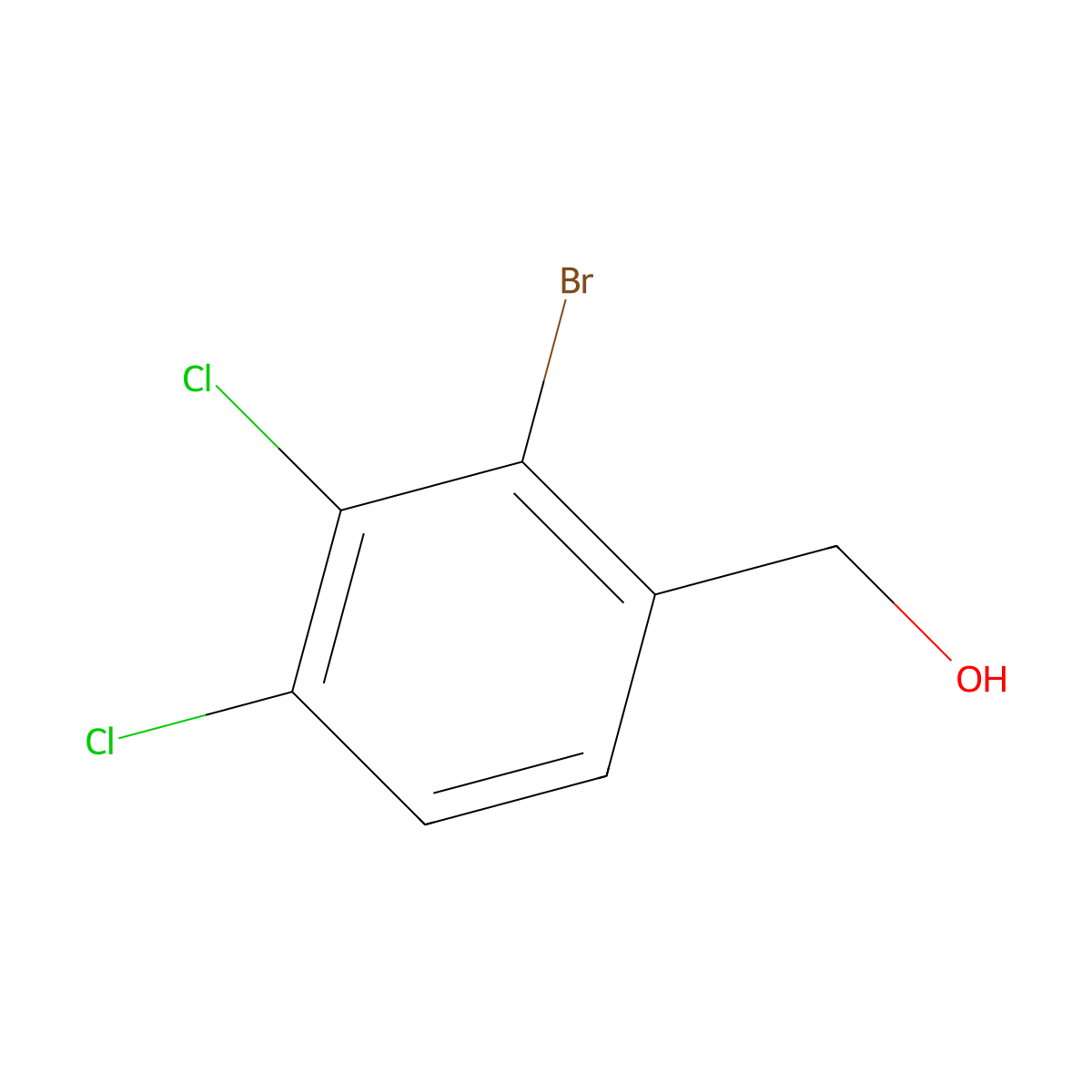 2-Bromo-3,4-dichlorobenzyl alcohol molecular structure, CAS 1804909-56-5
