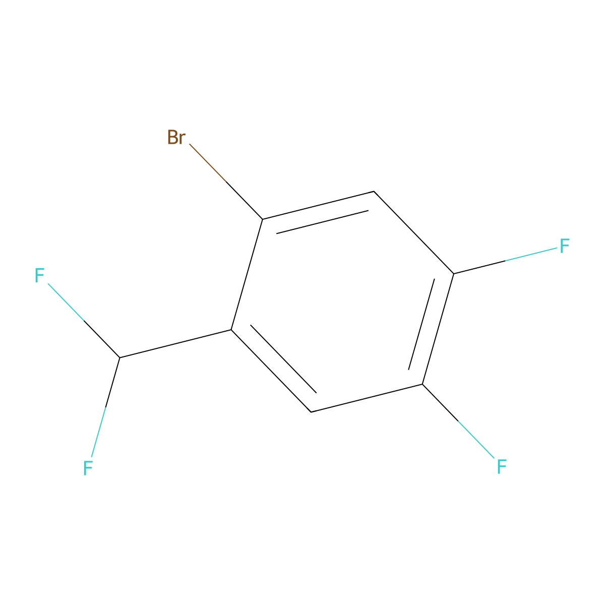 2-Bromo-4,5-difluorobenzodifluoride molecular structure, CAS 1804909-69-0