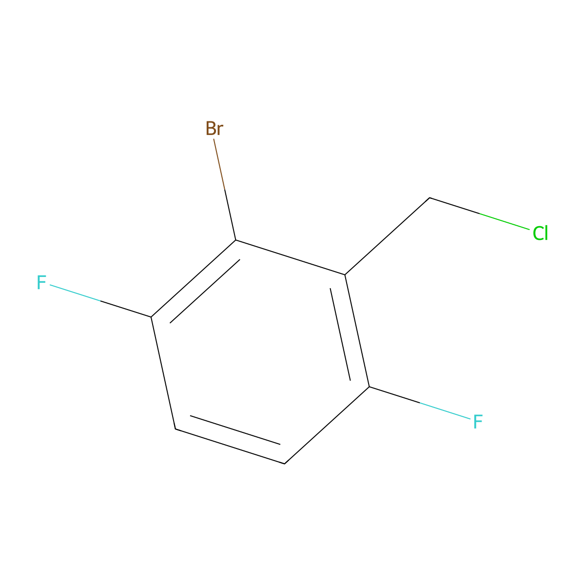 2-Bromo-3,6-difluorobenzyl chloride molecular structure, CAS 1804909-86-1