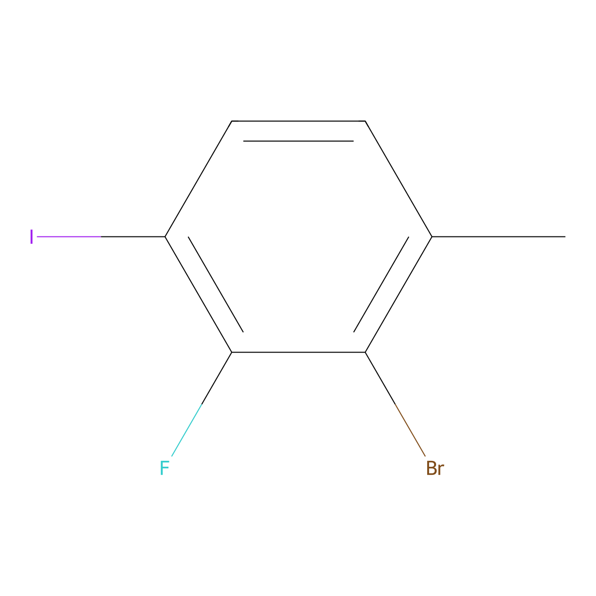 2-Bromo-3-fluoro-4-iodo-1-methylbenzene molecular structure, CAS 1804910-93-7