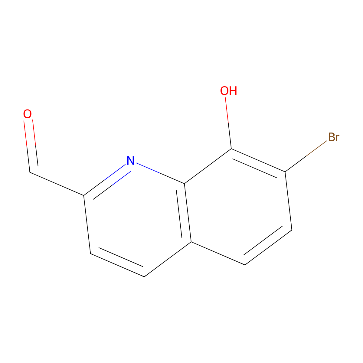 7-Bromo-8-hydroxyquinoline-2-carbaldehyde molecular structure, CAS 1804914-58-6