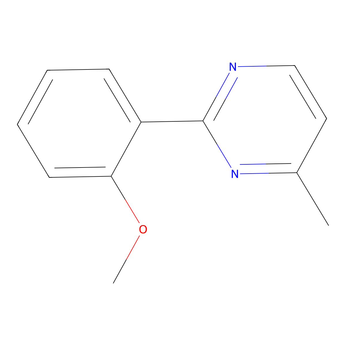 2-(2-Methoxyphenyl)-4-methylpyrimidine molecular structure, CAS 1804928-48-0