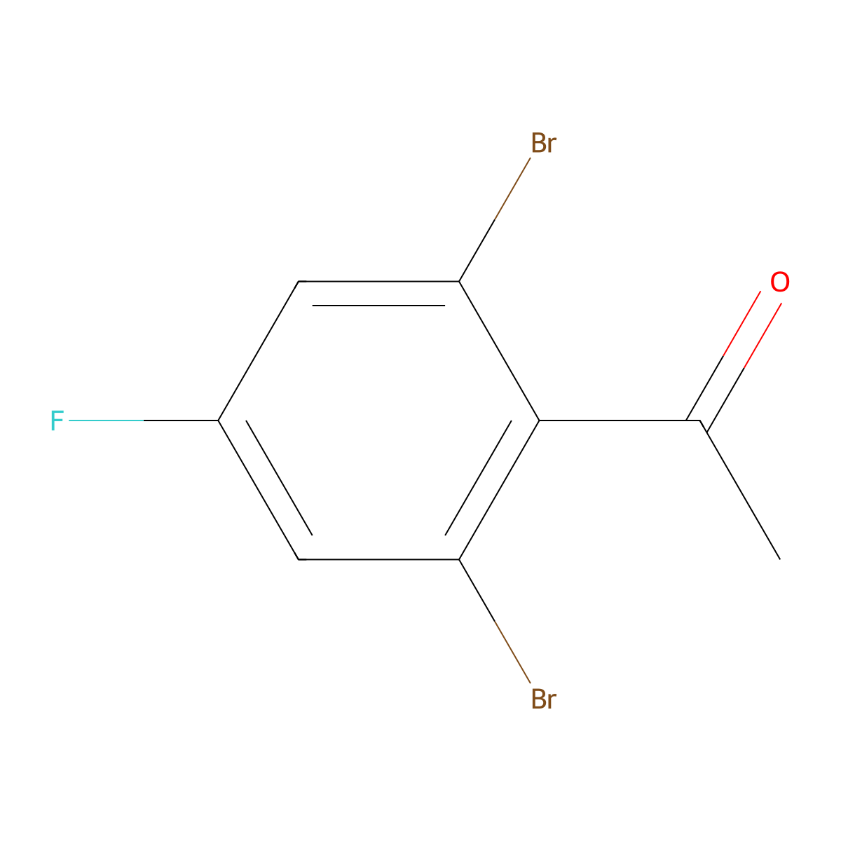 1-(2,6-Dibromo-4-fluorophenyl)ethanone molecular structure, CAS 1804931-51-8